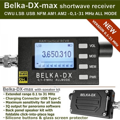 Belka-DX-max 100kHz-31MHz HAM receiver with LSP3W speaker