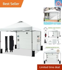 Instant Shade Canopy 10'x10' - Perfect for Outdoor Events with 8 Stakes & Ropes