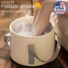 Foldable Foot Spa Bath Tub Portable Soak Basin Heat Retention Massage Bucket