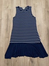 Michael Kors Navy and White Striped Dress Women’s Size Large