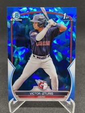 Victor Izturis 2023 Bowman Chrome Sapphire 1st Bowman RC Cleveland Guardians