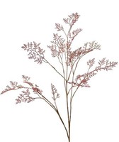 Artplants KüNstlicher Asparagus Plumosus Zweig Rabeta, Braun-Rosa, 100Cm