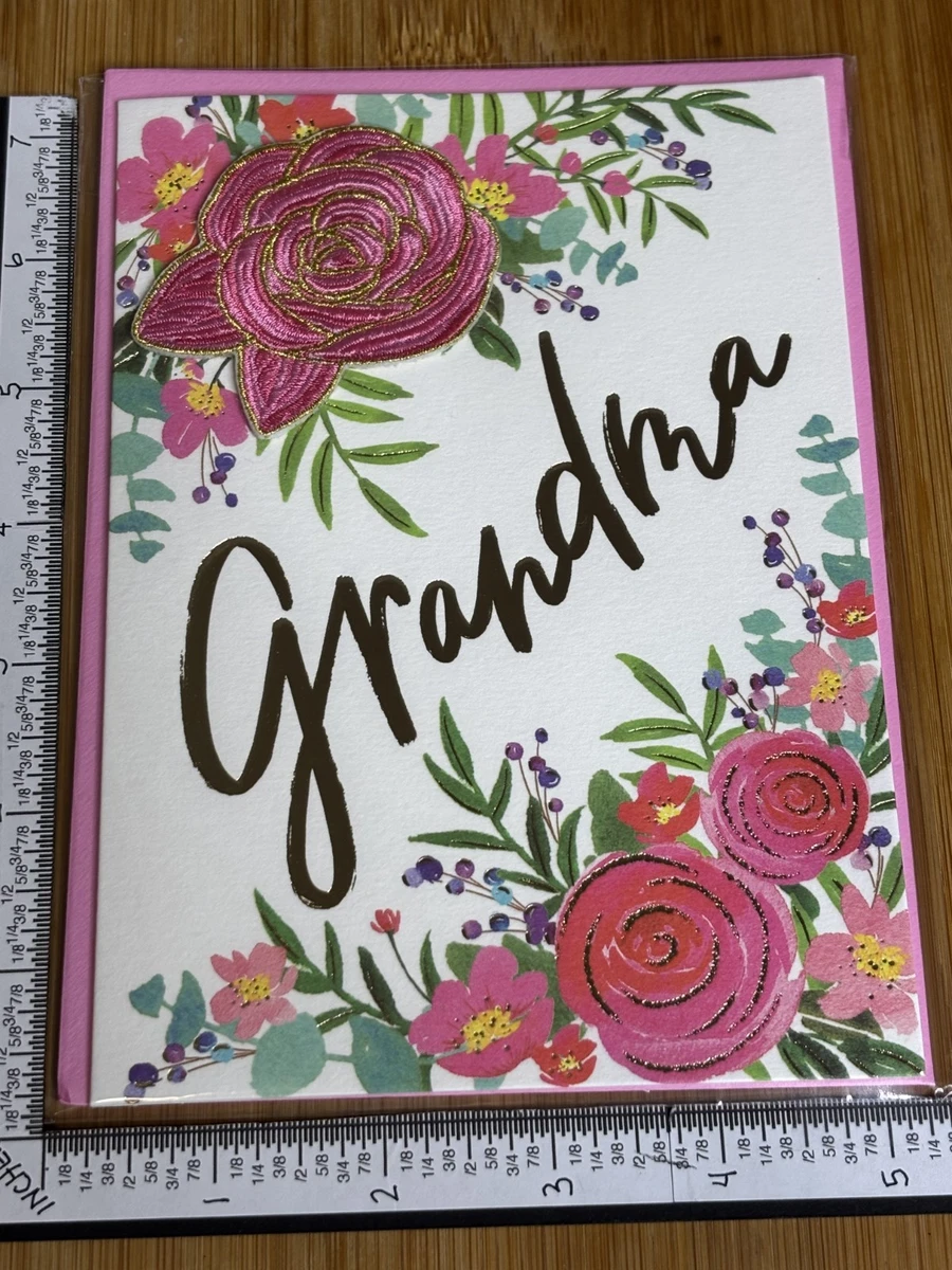 Tarjeta De Felicitación De Cumpleaños Para Abuela, Diseño De Colibrí Multicolor Para Abuela, Feliz Cumpleaños A