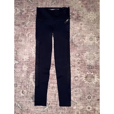 NWT Victoria's Secret Sport Seamless Leggings Mesh Details Navy Blue Women's S
