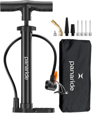 Bike Pump Floor, Advanced Bike Tire Inflator, Bicycle Hand Air Pump with Dual Pr