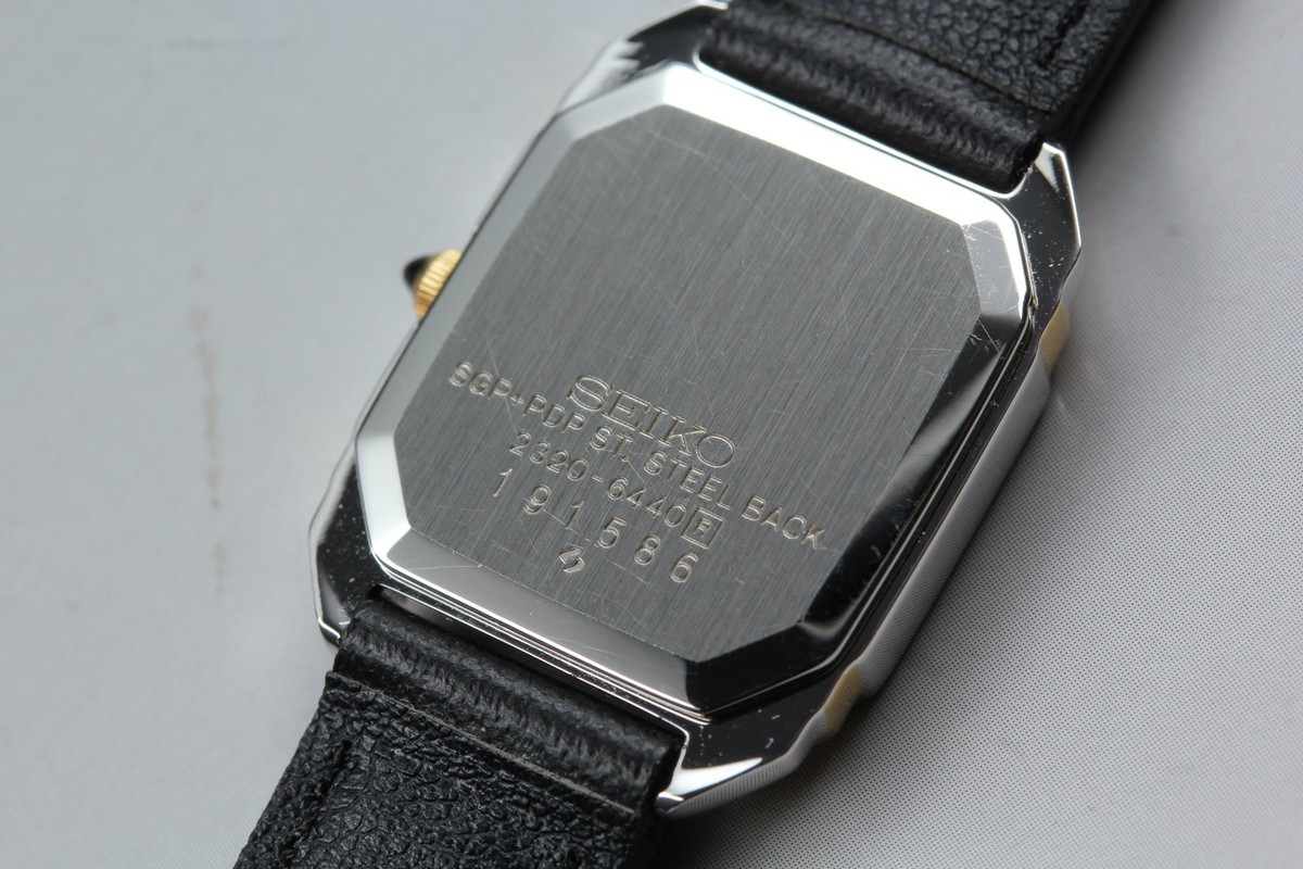 Vtg 1981 Seiko Exceline 2320-6440 Tank Two-Tone Roman Quartz