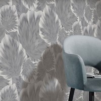 Vliestapete Marmoriert BläTter Floral Grau Silber Metallic 10402-10 (3,47€/1Qm)