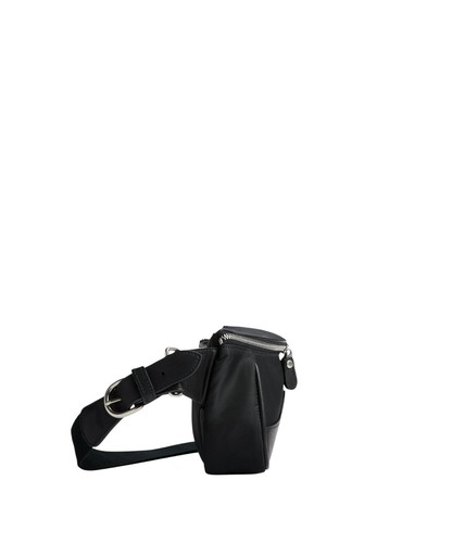 Men's Ghurka Black Nylon Leather Gramercy No. 308 Crossbody Belt Bag New $395 - Picture 4 of 6