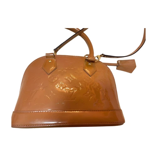 Louis Vuitton Vernis Alma BB Rose Velours M91585 Shoulder Bag Used - Picture 6 of 8