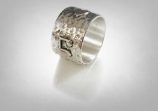 Musical Notes Hearts Solid Sterling Silver 925 Pinky Ring by Ezi Zino