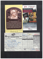 Greg Maddux Atlanta Braves Signed Limo Receipt W/HOF Postcard JSA