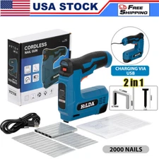 Electric Staple Gun 2 in 1 Lithium-ion Electric Stapler Cordless Brad Nailer Kit