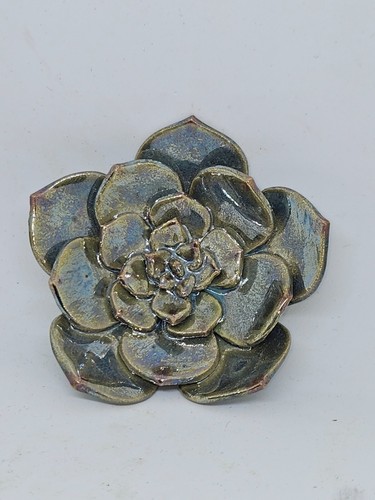 Handmade Glazed 3D Ceramic Succulent Flower Sculpture Modern Art Tablescape ¹ - Picture 31 of 45