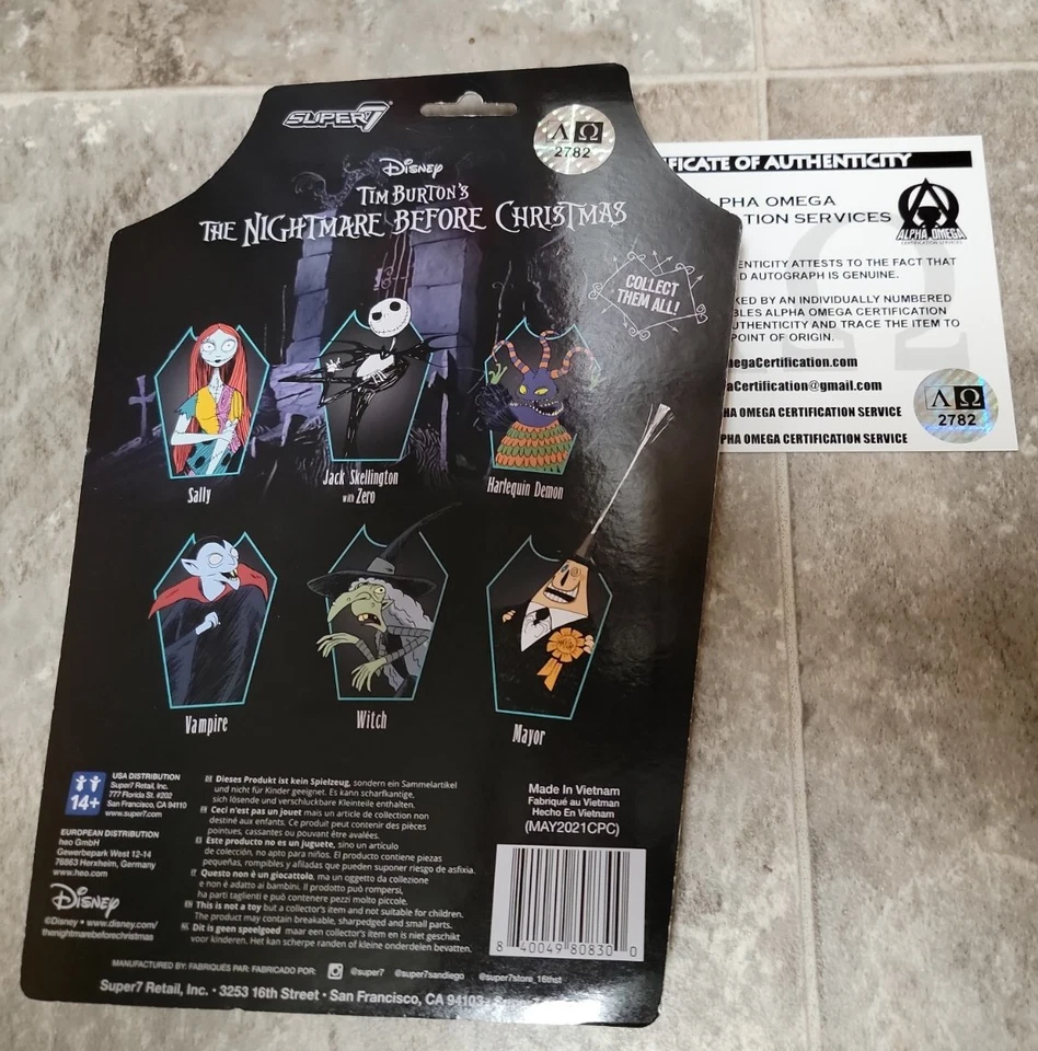 CHRIS SARANDON SIGNED JACK SKELLINGTON AF ReAction Super7 2022 w/ COA NIGHTMARE - Image 3 of 4