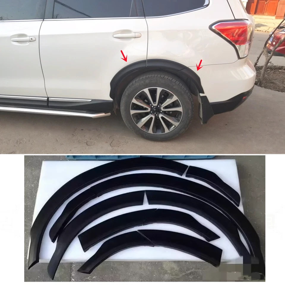 Kit acampanado guardabarros negro ABS para Subaru Forester 14-18 2016 Foto 4 de 4