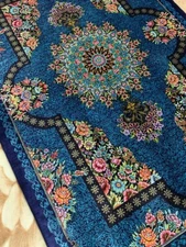 Silk rug carpet handmade W sign Qomm Ghomm/KPSI 650- Email me and ask the origin