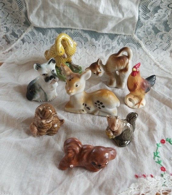 Lot Of 8 Vintage Farm Animals Ceramic eBay