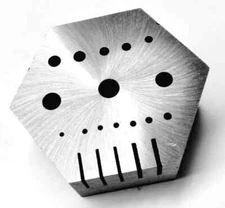 Hexagonal Riveting Anvil Jeweler Multi-Functional Bench Hex Steel Block Drilling