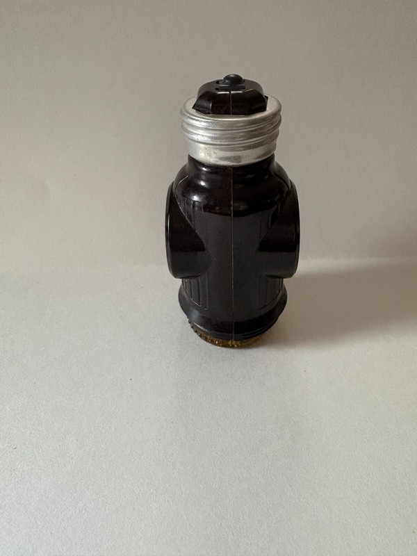 Bakelite Light Bulb Socket with 2 plug options & Screw In Fuse
