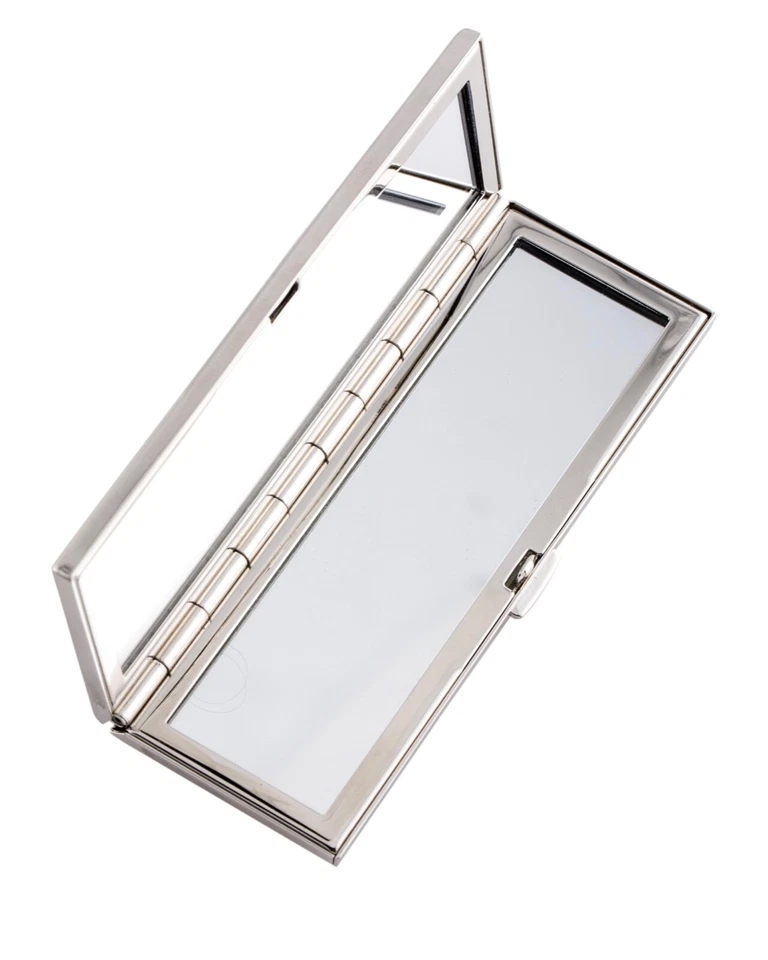 Judith LEIBER Mirror Slim Pocket White Black ZEBRA Stripes Crystal NEW NiB - Image 4 of 4