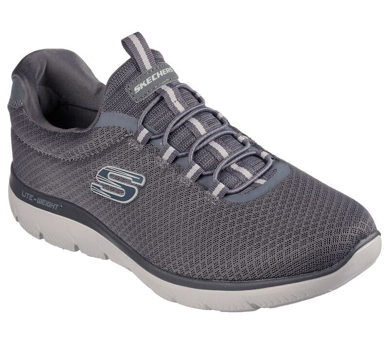BIG SALE Skechers Slip-on : Summits 52811 BKCC CHARCOAL Mens Slip On  Trainers | eBay