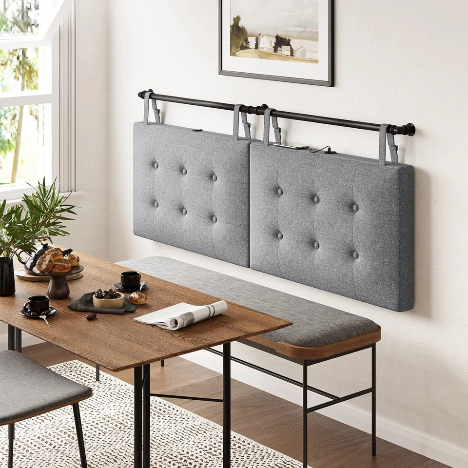 Cabecero de Montaje en Pared con Puerto USB Solo para Cama Queen Size, Cabeceros con Adju Foto 4 de 4