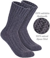 BRUBAKER Men's Women's Alpaca Wool Socks Winter Socks for Men Women 4 Pair Pack 5