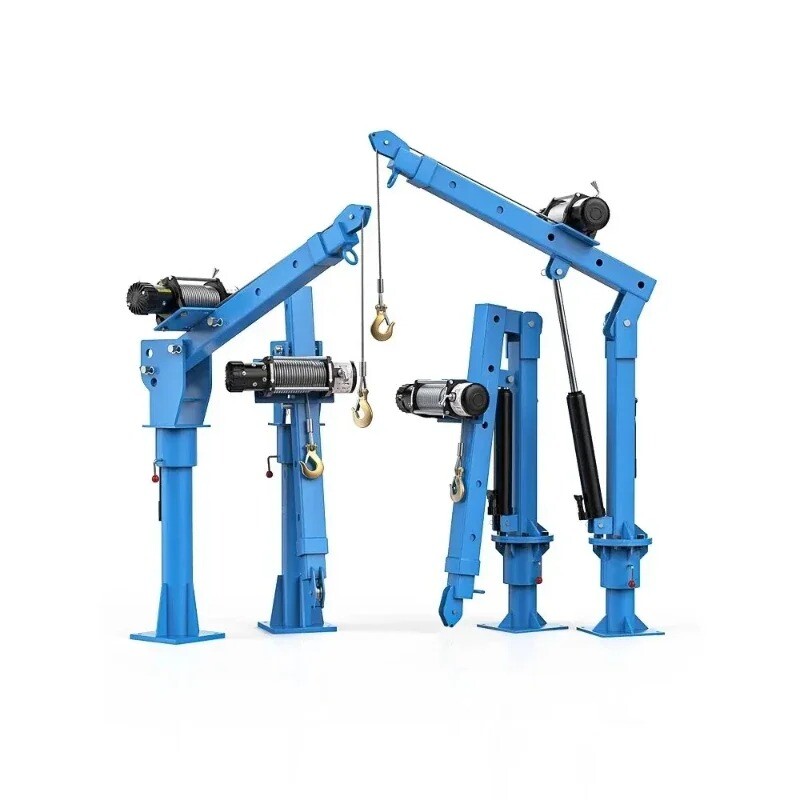Car Crane 12v24v Small Crane Home Small Lifting Hoist 1 Ton Truck Mounted Crane