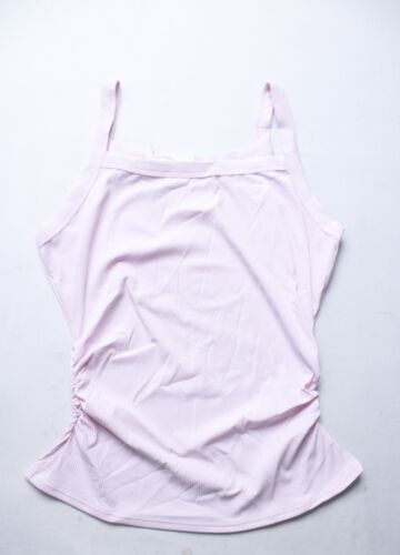 Gymshark Women's Lightweight Ribbed Elevate Ruched Tank DH3 Pink Small NWT
