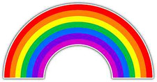 Rainbow Lesbian Gay Pride LGBT Car Bumper Vinyl Sticker Decal 6"X3"