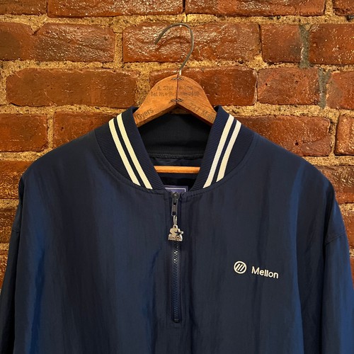 Vintage 80s BNY Mellon Starter Jacket XL Blue Pullover New York 90s Made in USA - Picture 3 of 10