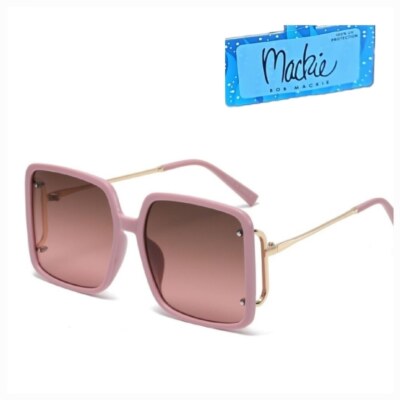 NEW! BOB MACKIE Oversized Blush Square Sunglasses Shades UV Protection Eyewear 