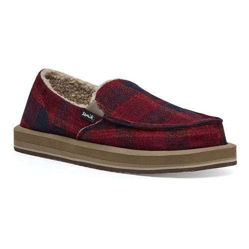 Sanuk Donna ST Chill Buffalo Red Shoes Women's Size 8 NEW Faux Fur Lining |  eBay