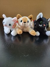 Ty Beanie Baby Flip, Snip and Zip The Cats RARE with Tag Errors