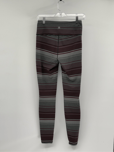 Athleta Leggings Striped Expanse Women Size Small High Rise Black Gray Pink Red - 第 1/15 張圖片