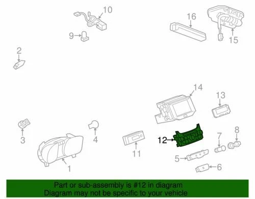 Genuine GM 2013-2014 Chevrolet Malibu Air Conditioning Control Panel 22854788 - Изображение 2 из 2