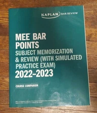 MEE Bar Points Subject Memorization&Review w/Simulated Practice Exam  2022-2023