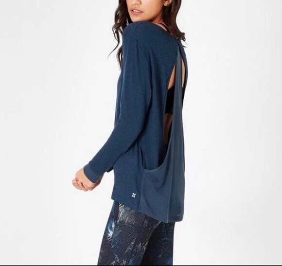 sweaty-betty enchant drape back long sleeve shirt