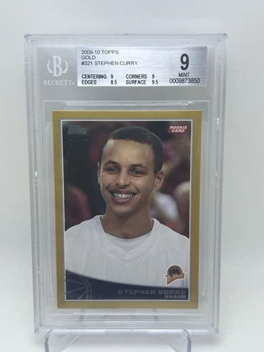 2009 Topps #321 Stephen Curry Gold #/2009 ROOKIE Warriors RC BGS 9 MINT 
