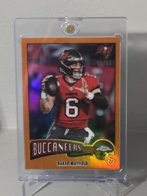 2025 Topps Chrome - 1975 Topps Baker Mayfield #1975-31 Orange Refractor /25