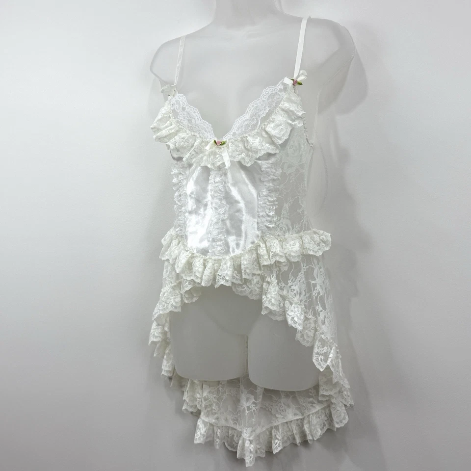 De Colección Coquette Top XS Novia Hada Romántico Renacimiento Etéreo Babydoll Angelcore Foto 4 de 4