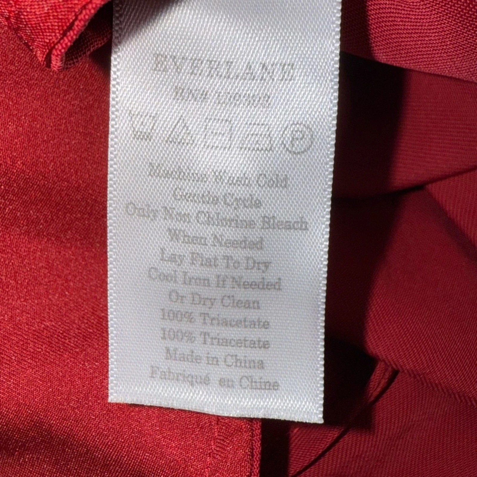 VETEMENTS Abito Everlane The Japanese Go Weave A Line rosso manica corta tasche taglia 2