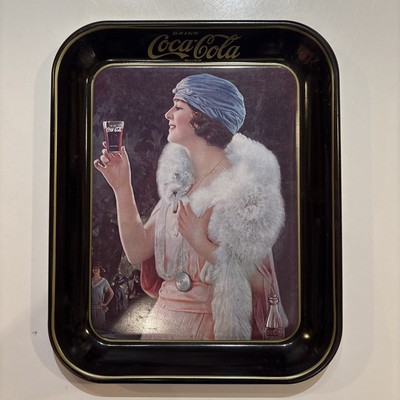 Vintage Drink Coca Cola Serving Tray 1973 from 1925 Advertisement