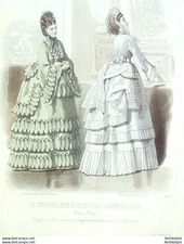 J.Dames & Demoiselles 1862 Fashion Engraving # 957 (Old Fashion Flat)