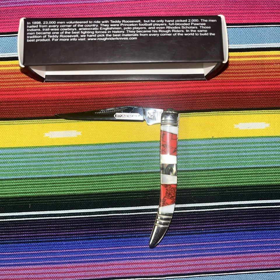 Cuchillo Plegable Stoneworx Rough Rider Rr-1420 Nuevo En Caja Nunca Usado Foto 3 de 4