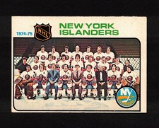1975-76 NEW YORK ISLANDERS #92 OPC Team Photo UNMARKED Checklist KEY Hockey Card