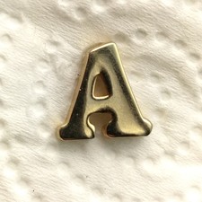 Vintage Avon Initial Letter A Pin Gold Tone Lapel Tie Tac Brooch Small Mini