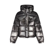 CALVIN KLEIN Giubbotto Nero Logo Donna Tg XL