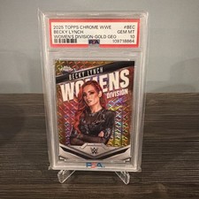2025 Topps Chrome WWE Women’s Division Gold Geometric /50 Becky Lynch PSA 10