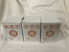 Thailändische traditionelle Emaille Brotdose Kaninchenmarke Lebensmittelbehälter 12 cm 2 Stapel x 3